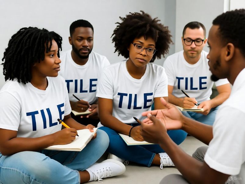 workers receiving training in a workshop setting